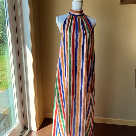 Peach Love CA | 🌈 Rainbow Halter Dress NWT - Picture 1 of 11